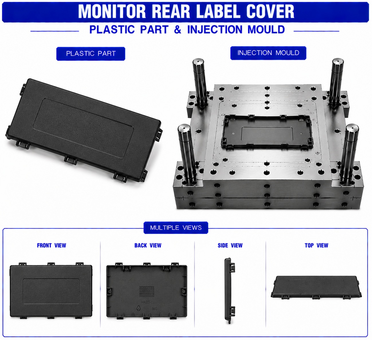 Monitor Plastic Rear Label Cover